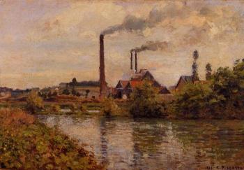 卡米耶 畢沙羅 Factory at Pontoise 卡米耶 畢沙羅 Factory at Pontoise